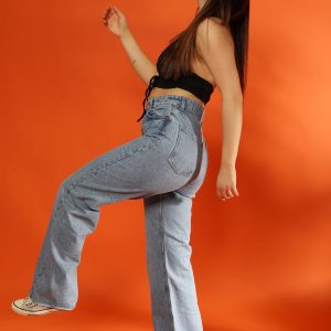 High Rise Straight legs Light Blue Jeans